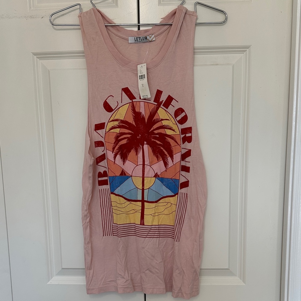 Anthropologie Letluv Baja California Graphic Sleeveless Tank Size Small. NWT